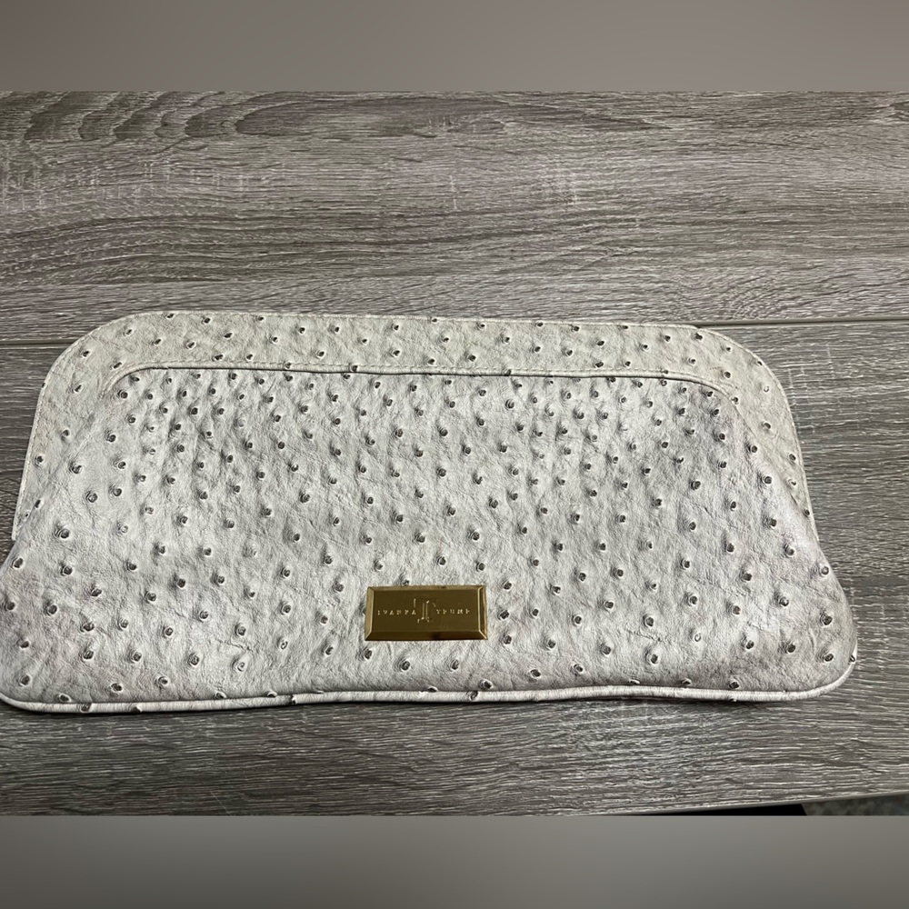 Ivanka Trump Gray Alligator design Cluth